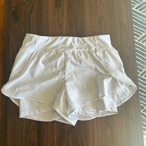 Women's White Athletic Shorts